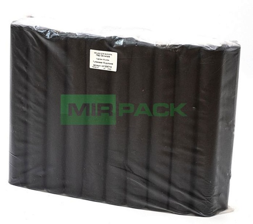 Мешки для мусора 120 литров, 80 мкм, 10 штук, 70*110, дно прямое, обезличенные - Вид 2